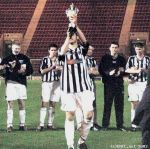 Pars v Raith Rovers (Fife Cup Final) 6th May 2003. Holding the Cup aloft.