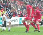 Aberdeen v Pars 12th April 2003. Noel Hunt v Philip McGuire and Chris Clark