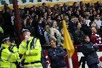 Hearts fans clearly standing