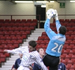 Langfield gets their before Derek Young