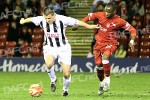 Aberdeen v Pars 18th March 2009. Scott Thomson v Sone Aluko.
