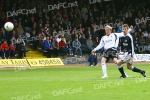 Dundee v Pars 15th September 2007. Bobby Ryan`s effort goes narrowly over.