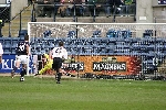 Dundee v Pars 9th April 2005. Soft penalty is scored to give Dundee the lead.