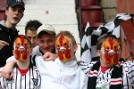 Hearts v Pars 8th April 2006. Avi, Mackieboz and Trent Reznor with bird masks.