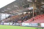 Home support in the North West Stand. Pars v Airdrieonians 18th January 2014.