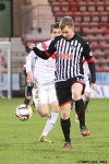 Jordan Moore in action. Pars v Airdrieonians 18th January 2014.