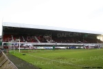 Pars v Hamilton Academical 2nd February 2013. Main Stand away and home support.
