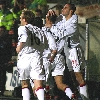 Pars v Hearts 10th November 2004. Billy Mehmet celebrates.