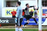 Andy Kirk celebrates! Pars v Aberdeen 28th April 2012.