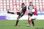 Pars v Arbroath 17th August 2013. Shaun Byrne in action.