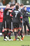 Pars v Ayr United 22nd February 2014. Ross Forbes celebrates his goal!