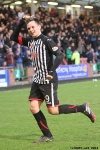 Pars v Ayr United 22nd February 2014. Lawrence Shankland laps up the applause!