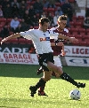 Pars v Hearts 5th March 2005. Darren Young in action.
