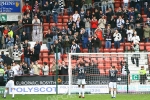 Pars v Dundee United 21st April 2007. Players applauding the support.