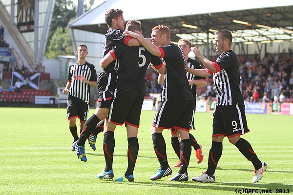 (c) www.DAFC.net
Photographs can be requested from photos@dafc.net
Callum Morris celebrates with Josh Falkingham and Ryan Thomson!
(ParsvArbroath17thAugust2013070.jpg)
