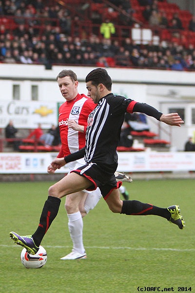 (c) www.DAFC.net
Photographs can be requested from photos@dafc.net
Faissal El Bakhtaoui v Scott McLaughlin.)
(ParsvAyrUnited22ndFebruary2014.007.jpg)