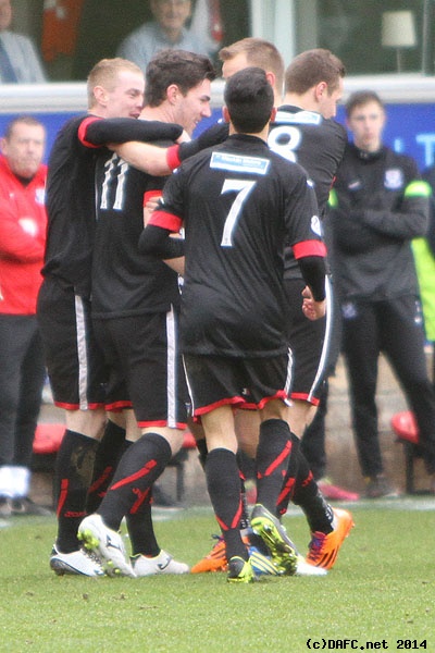 (c) www.DAFC.net
Photographs can be requested from photos@dafc.net
Ross Forbes celebrates his goal!
(ParsvAyrUnited22ndFebruary2014.014.jpg)