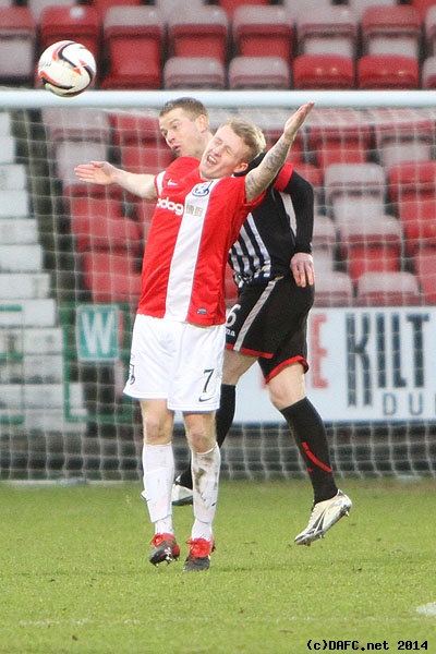 (c) www.DAFC.net
Photographs can be requested from photos@dafc.net
Andy Geggan v Robbie Crawford.
(ParsvAyrUnited22ndFebruary2014.092.jpg)
