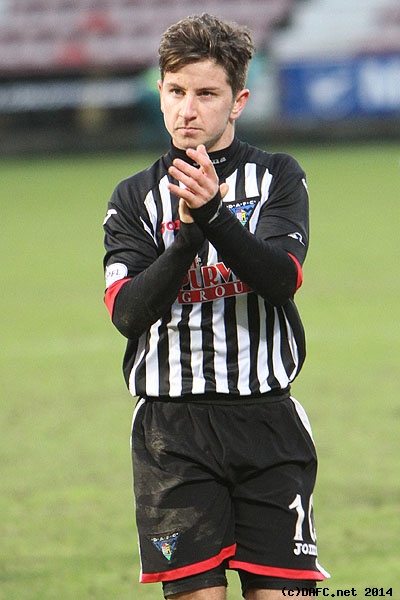 (c) www.DAFC.net
Photographs can be requested from photos@dafc.net
Josh Falkingham applauding the support.
(ParsvAyrUnited22ndFebruary2014.258.jpg)