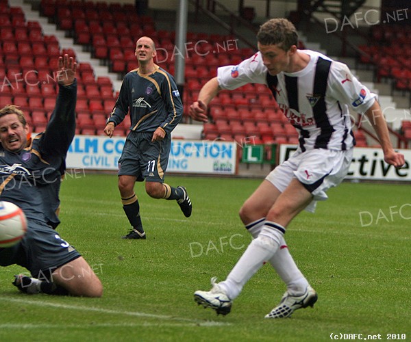                          (c) www.DAFC.net
Photographs can be requested from photos@dafc.net

Clarke find the net, but is ruled out for offside 

(clarkeoffsidegoalParsvArbroath24thJuly2010.jpg)
