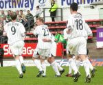 Pars v Celtic 3rd May 2003. Goal celebration