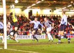 Pars v Dundee  28th January 2003. Goalmouth action with Lee Bulllen in the thick of it.