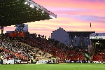 Aberdeen v Pars 10th December 2005. Sunset over Pittodrie.