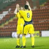 Airdrie Utd. v Pars 4th November 2008. Stephen Glass celebrates with Alex Burke!