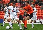 Dundee Utd. v Pars 30th Oct 2004. Andy Tod v David McCracken.