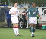 Pars v Celtic 12 Dec 04.  Sub Hunt is closely marked by Balde