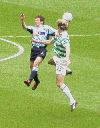 Celtic v Pars 2nd May 2004. Derek Young v Stanislav Varga