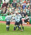 Celtic v Pars 2nd May 2004. Barry Nicholson celebrates the Pars first goal!
