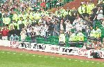 Celtic v Pars 2nd May 2004. Pars fans celabrate the first goal!