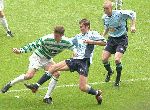 Celtic v Pars 2nd May 2004. Andrius Skerla and Greg Shields