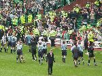 Celtic v Pars 2nd May 2004. Fans thanking the players thanking the fans.