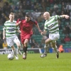 Celtic v Pars 3rd March 2007. Adam Hammill v Thomas Gravesen and Derek Riordan.