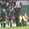 Celtic v Pars 3rd March 2007. Stephen Kenny saluting the Pars support.
