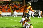 Dundee Utd. v Pars 28th October 2008. Alex Burke slides in on Scott Robertson.