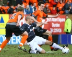 Dundee Utd v Pars 27th January 2007. Jim Hamilton v Stuart Duff.