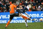 Dundee Utd v Pars 27th January 2007. Jim Hamilton v Lee Wilkie.