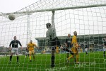 Dundee v Pars 13th September 2008. Pars hit the net - but on the wrong side.