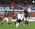 Dundee v Pars 23rd Oct 2004. Brewster fouled