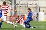 Hamilton Academical v Pars 4th August 2007. Phil McGuire trips Stuart Taylor for a penalty.