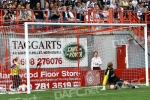 Hamilton Academical v Pars 4th August 2007. Roddy McKenzie is sent the wrong way.