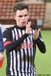 Pars v Arbroath 25th February 2014. Lawrence Shankland applauding the support.