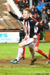 Pars v Raith Rovers 2nd January 2013. Andy Geggan celebrates scoring!