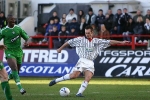 Pars v Celtic 19th February 2006. Darren Young shoots.