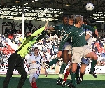 Pars v Celtic 6th Febuary 2005. Andrius Skerla v 3 Celtic players