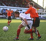 Pars v Dundee Utd. 22nd Jan 2005. Jesper Christiansen v Paul Ritchie