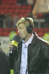 Pars v FH Hafnarfjyrour (UEFA Cup) 26th August 2004. Andy Smith working for BBC.